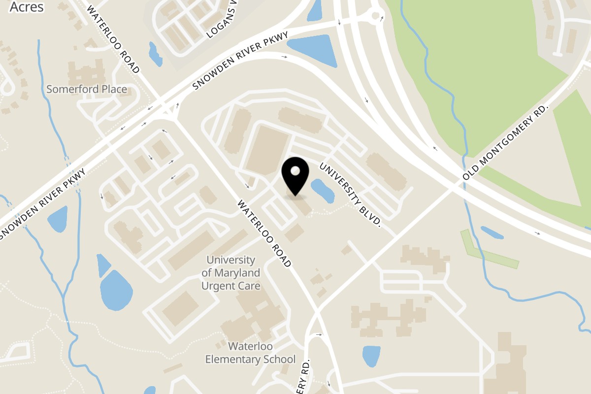 Map showing the location of Tribos Peri Peri Ellicott City on 6010 University Blvd Ste 110-112 in Ellicott City