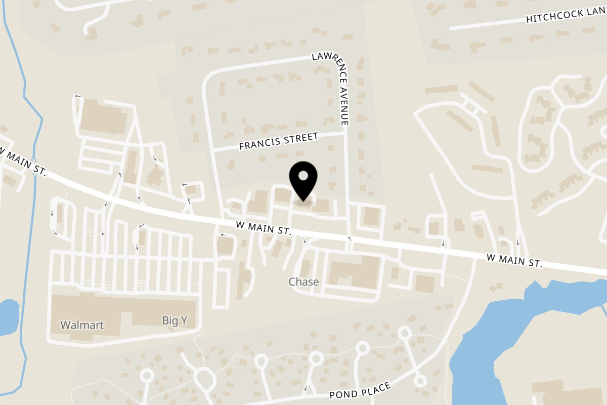 Map showing the location of Tribos Peri Peri Avon on 210 W Main St in Avon